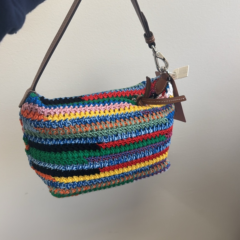 NWT Miu Miu Multicolor Crochet Shoulder Bag - Picture 5 of 7